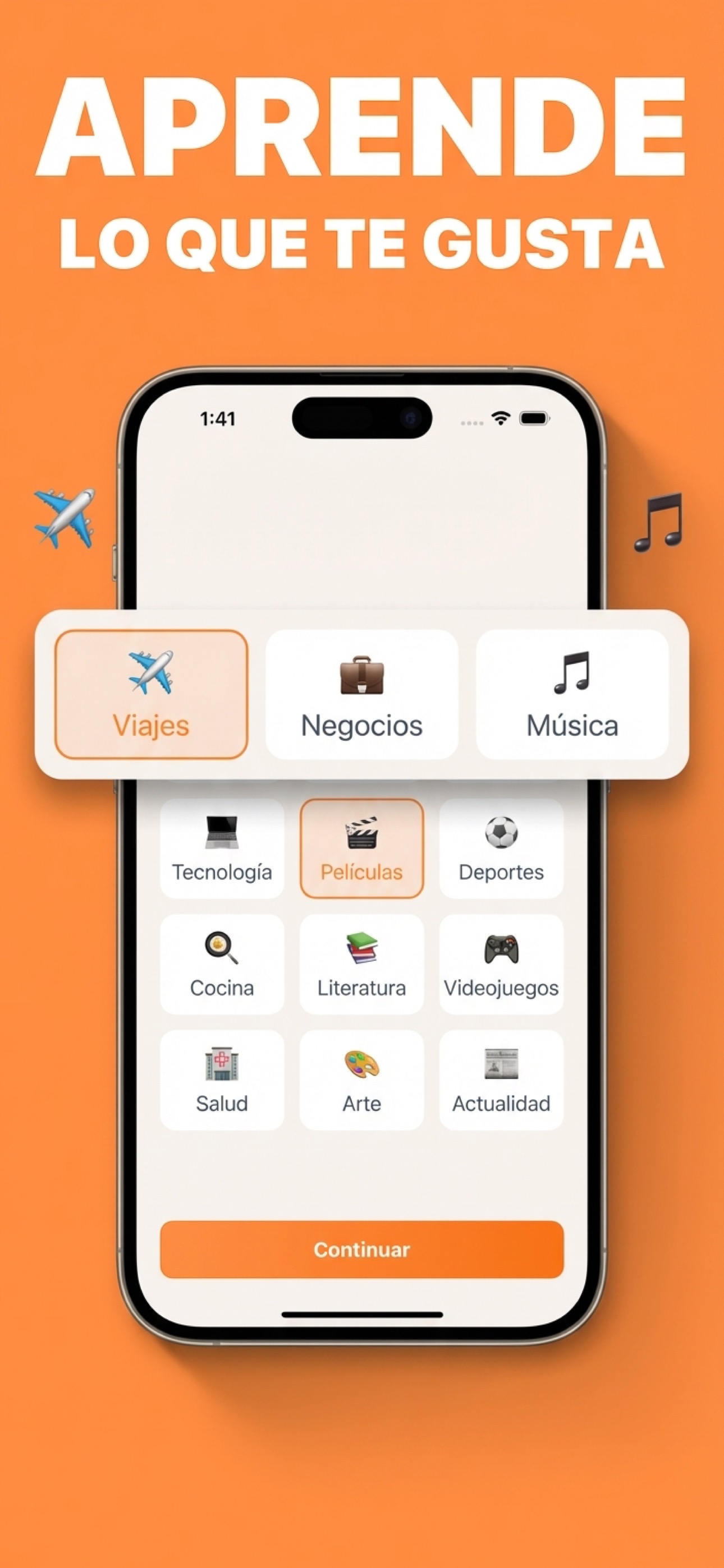 Elige temas que te interesan
